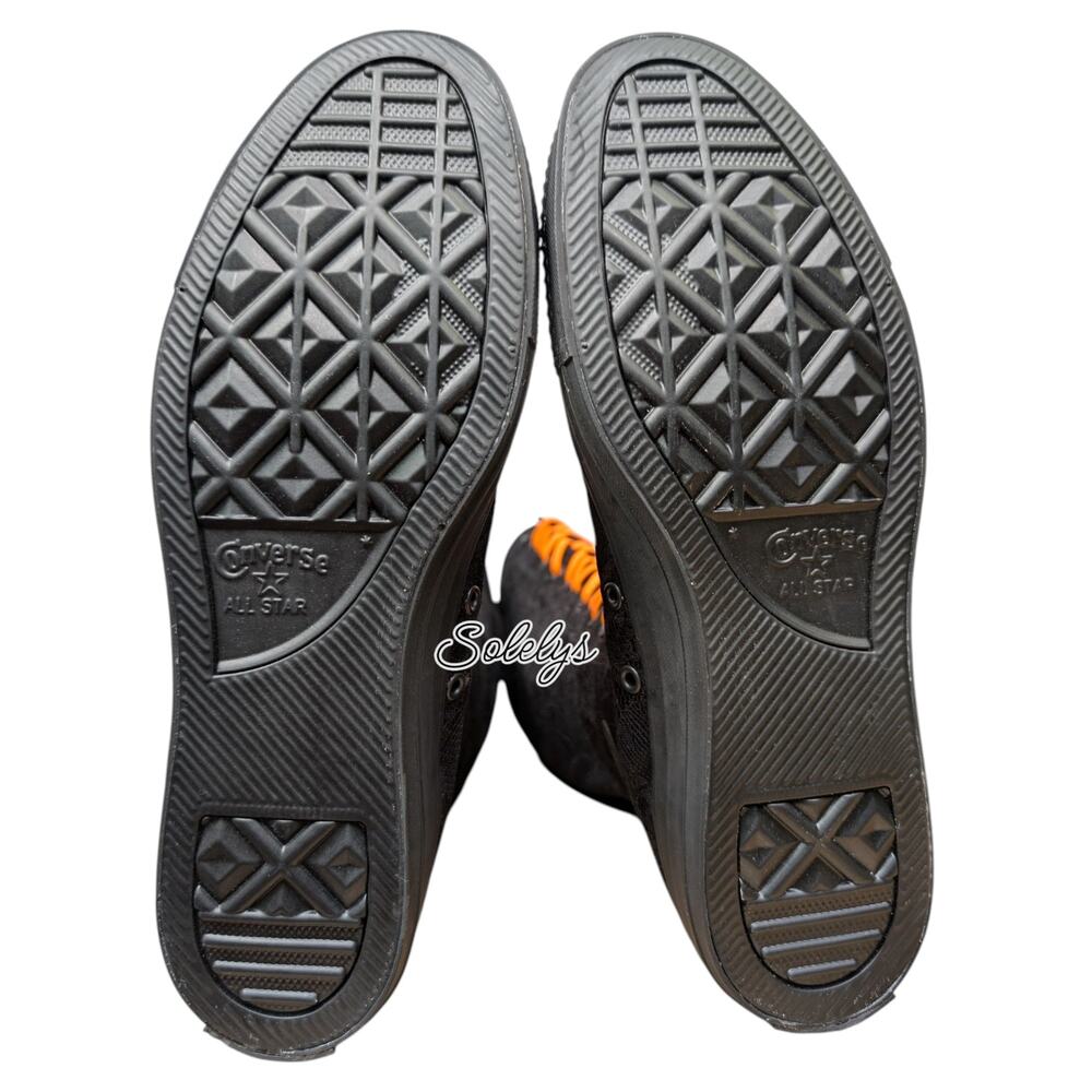 Converse CTAS XXHI Lace Black Orange Knee High Sneaker Boot Womens 11.5 NEW - Picture 7 of 10